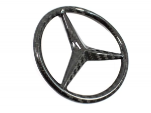 Mercedes Benz SLK Emblem Cover - Rear - Carbon Fiber - R172